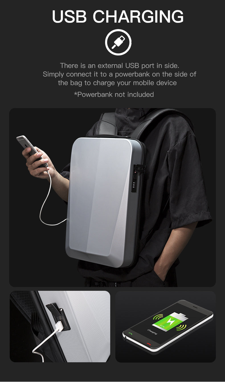 Bange City Anti-Theft Hard Cover Laptop Backpack (15.6)