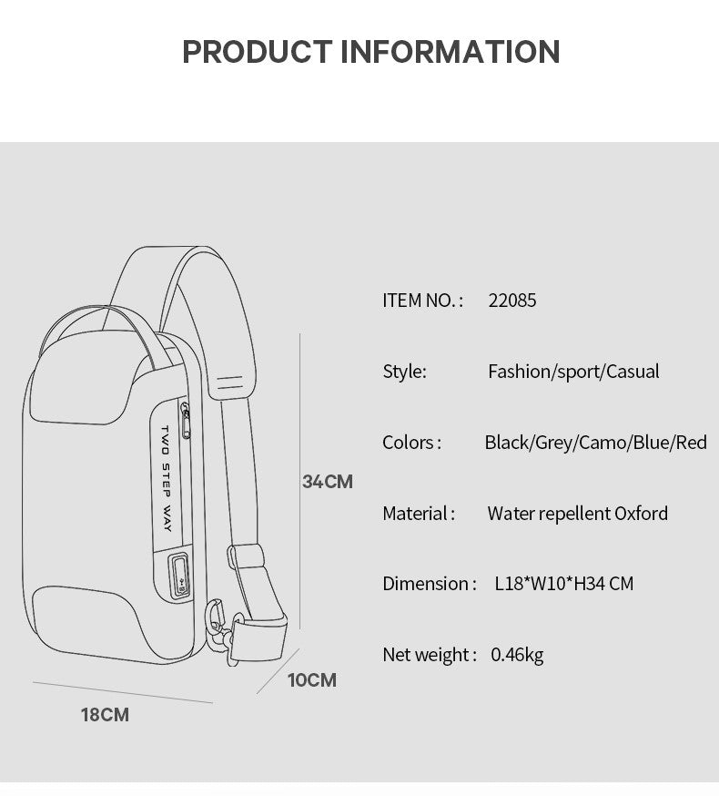 Bange Rambo Anti-Theft Sling Bag